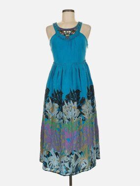 moulinette soeurs beaded dress | Dresses | Anthro Moulinette Soeurs Mulberry Road Sheath Wood Neckline Blue Jojo Maman Bebe Essential REFRESH30 Rental Type:3 days